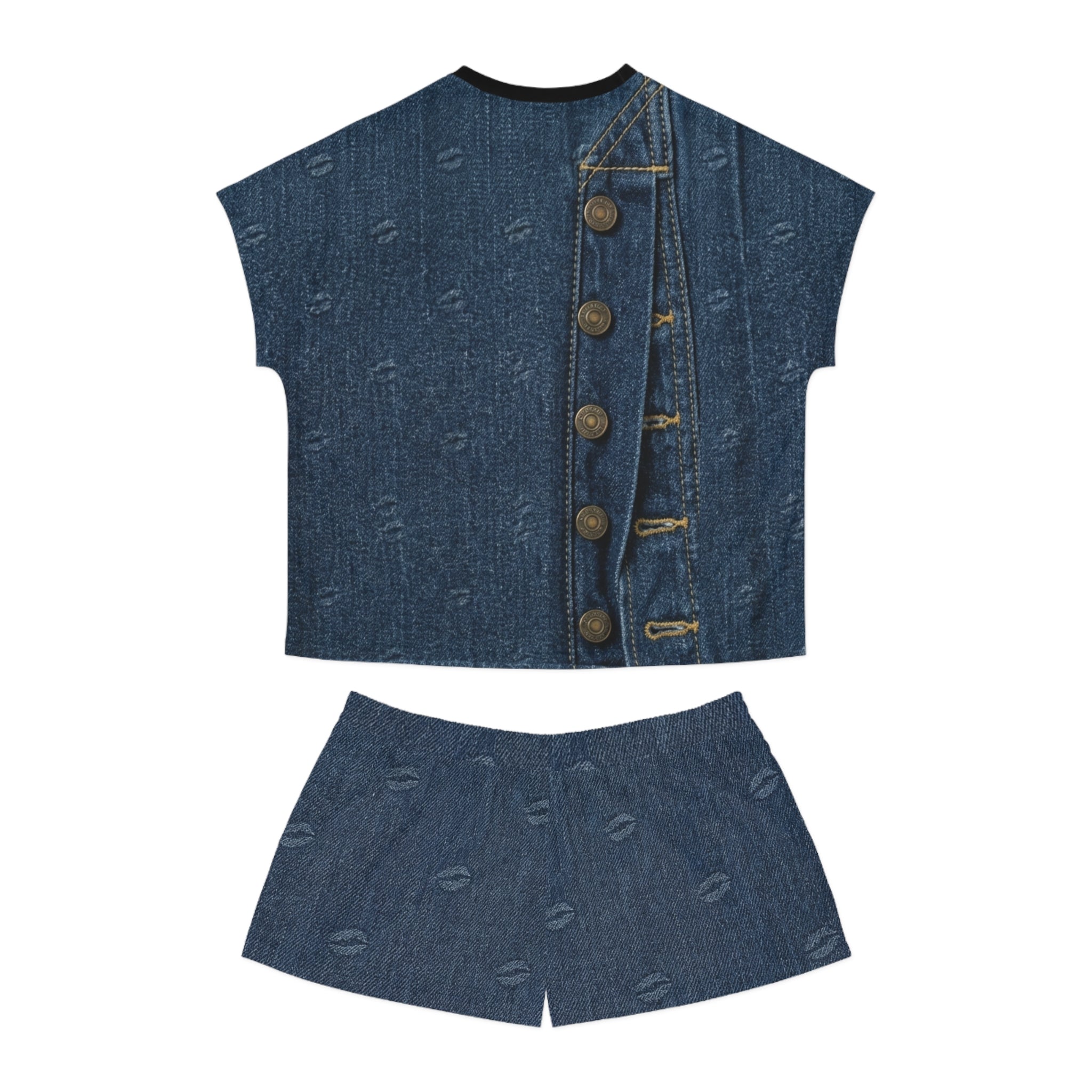 Betty Boop Seattle Hustle Denim-Print Women’s Short Pajama Set