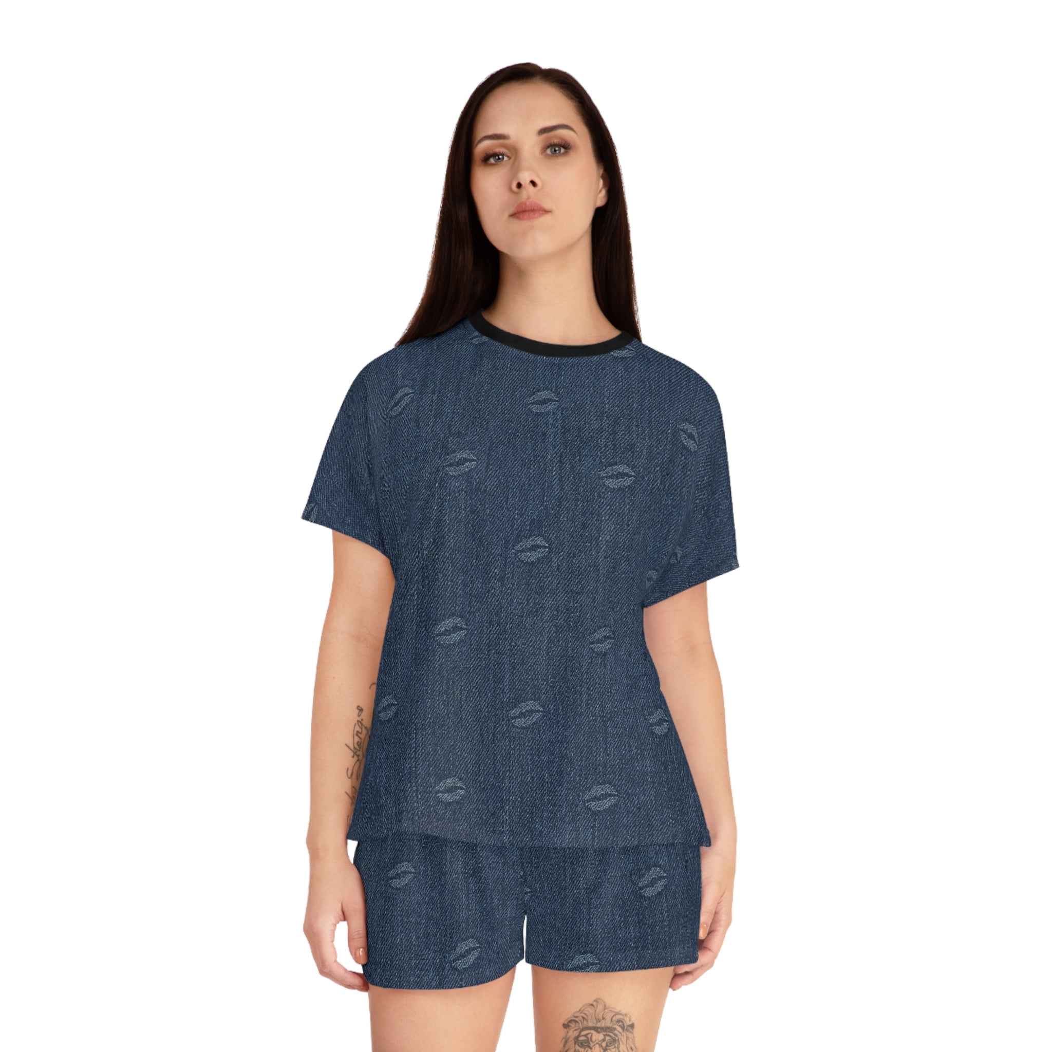 Betty Boop Seattle Hustle Denim-Print Women’s Short Pajama Set
