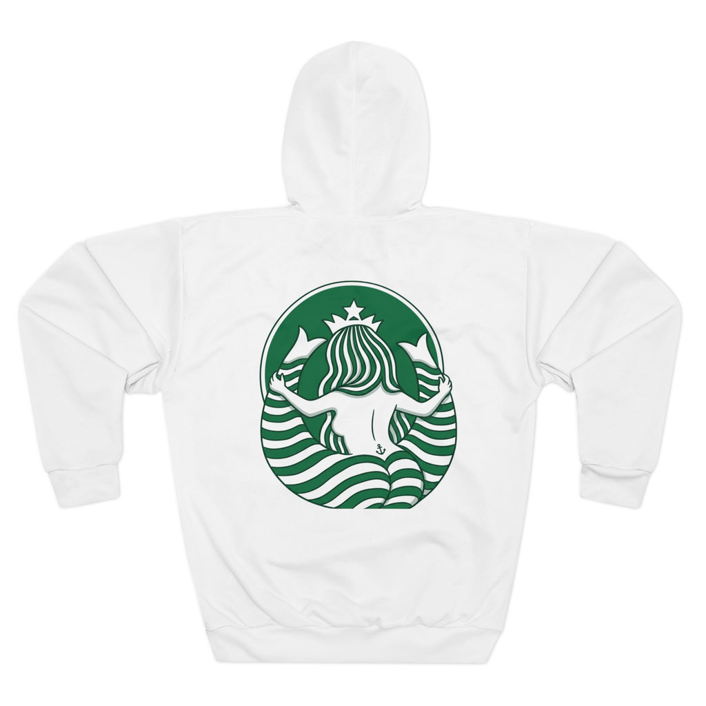 Mermaid Emblem Hoodie — Green Siren Logo Pullover