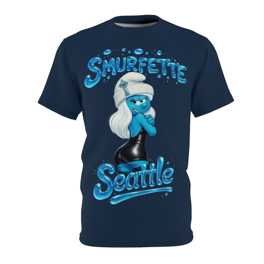 Smurfette Seattle Tee — Retro Cartoon City Graphic Shirt