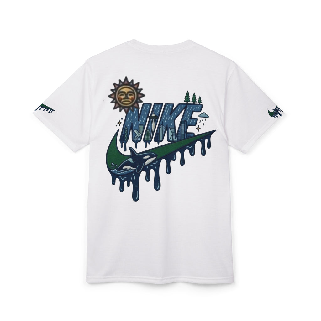 Seattle Coffee Drip Tee — 'Seattle's Own: Holiday, Rain, Roast & Revelry' Graphic T-Shirt