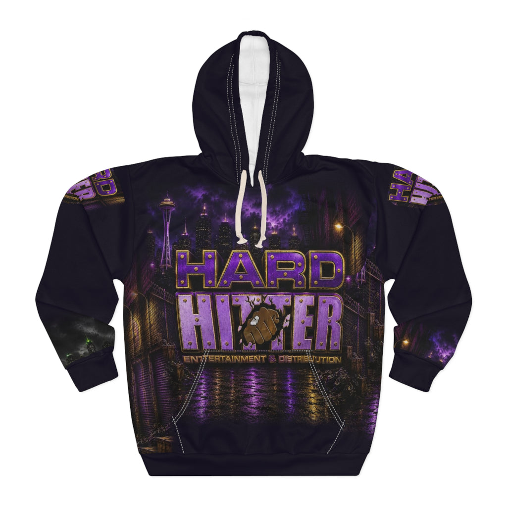 Hard Hitter Hoodie - All-Over Print Urban Music Crewneck