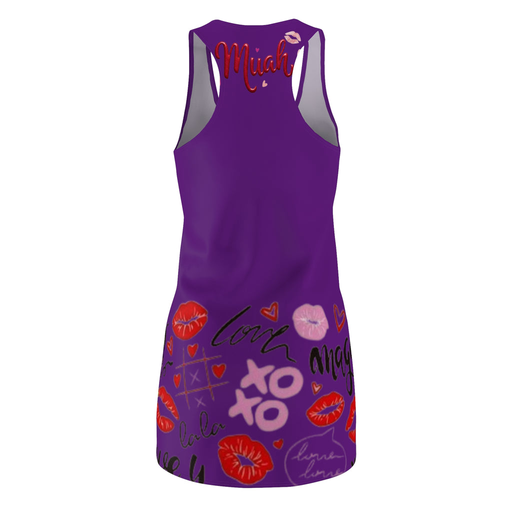 Scorpio 'Muah' Racerback Dress – Bold Zodiac Kiss Print