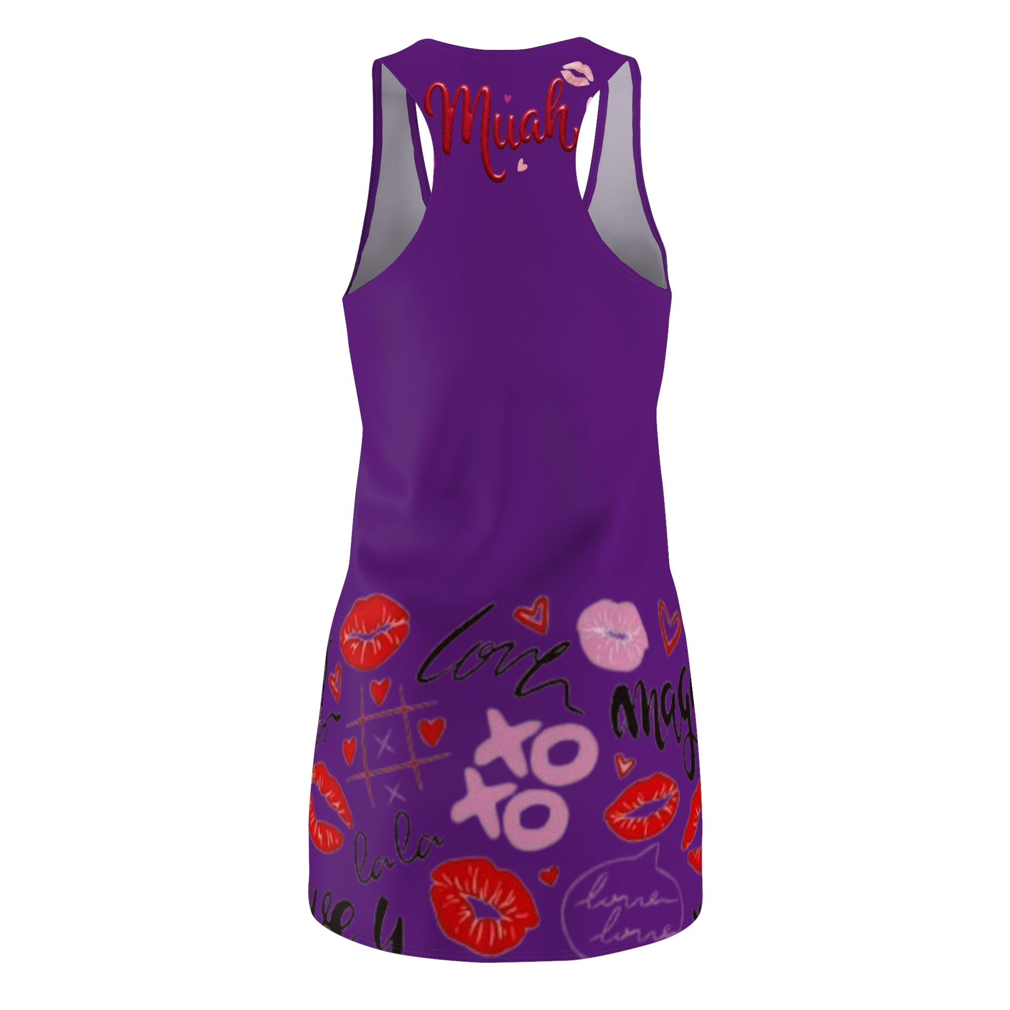 Scorpio 'Muah' Racerback Dress – Bold Zodiac Kiss Print