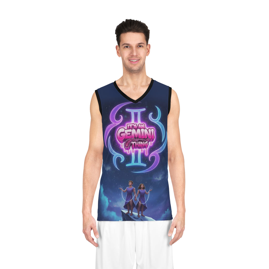 Gemini Zodiac Basketball Jersey — "It's a Gemini Thing" Astrological Tank Top