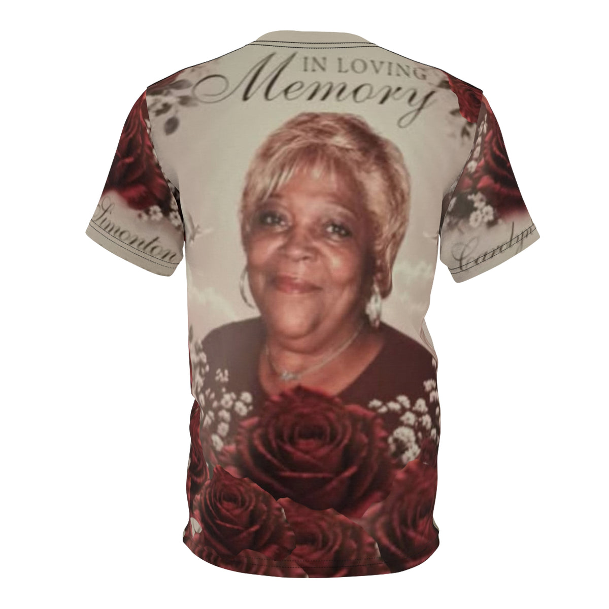 AUNTIE /Memorial Photo Tribute Tee — "In Loving Memory" Personalized All-Over Print