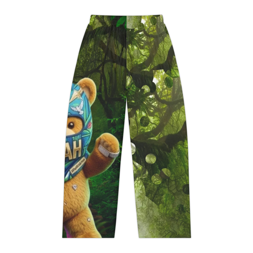 Pajama Pants — Cute Bear Forest Print Women's Lounge Pajamas