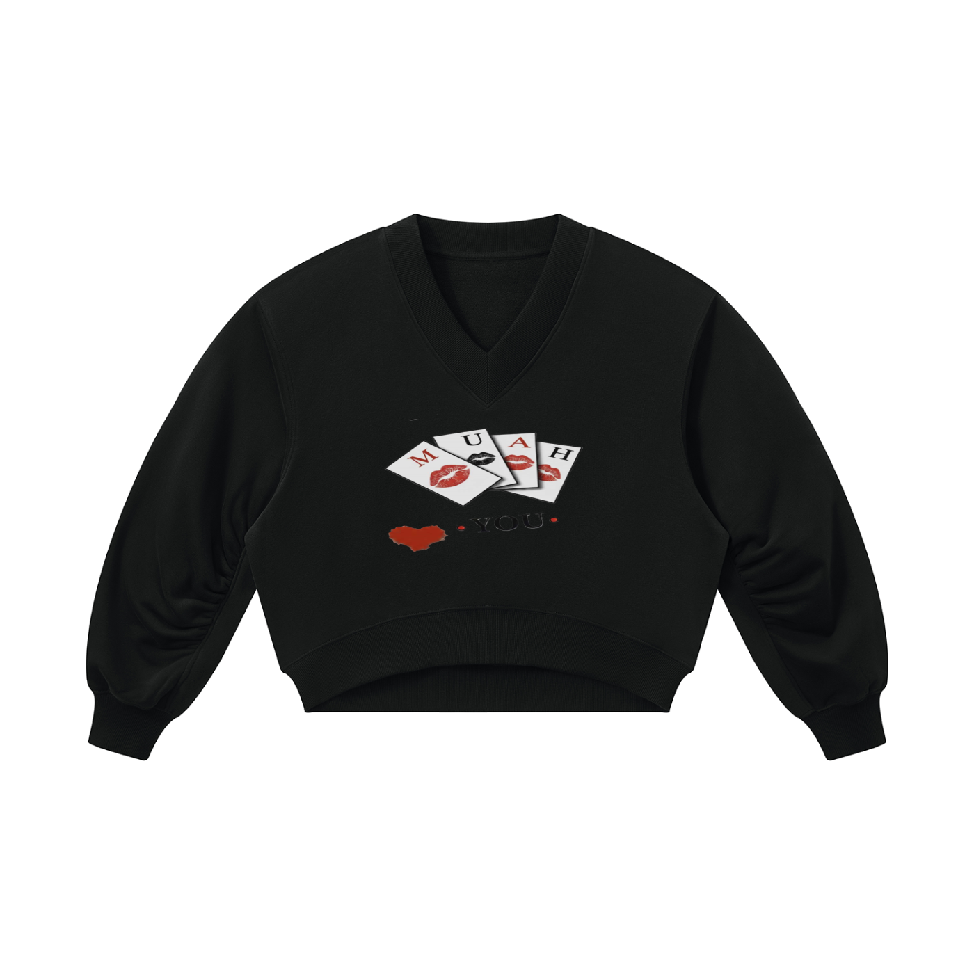 Women’s Crop V-Neck Sweatshirt