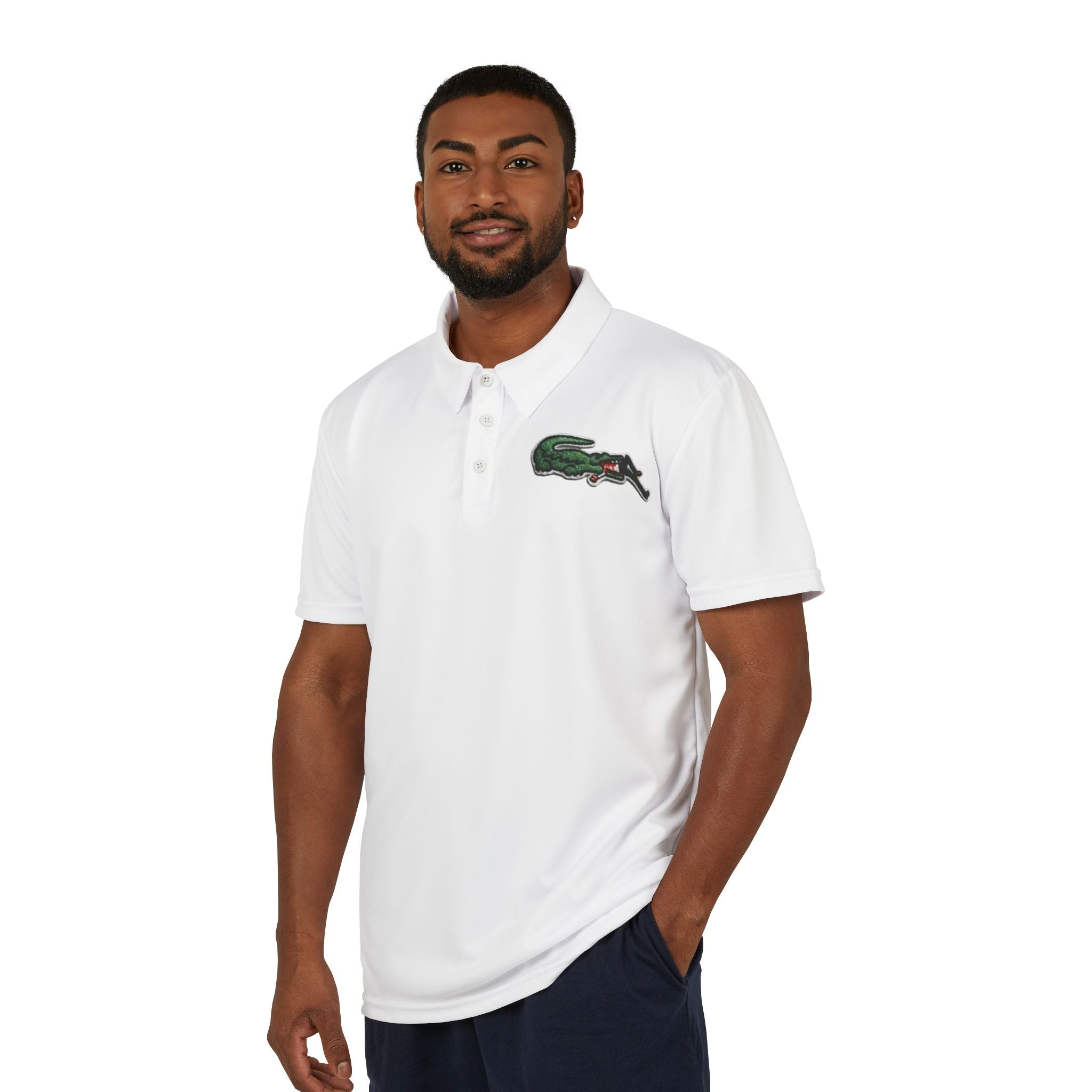 Crocodile Logo Polo Shirt – Classic Embroidered Chest Polo