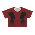 Afro Silhouette Crop Tee — Black Women Natural Hair Graphic Top