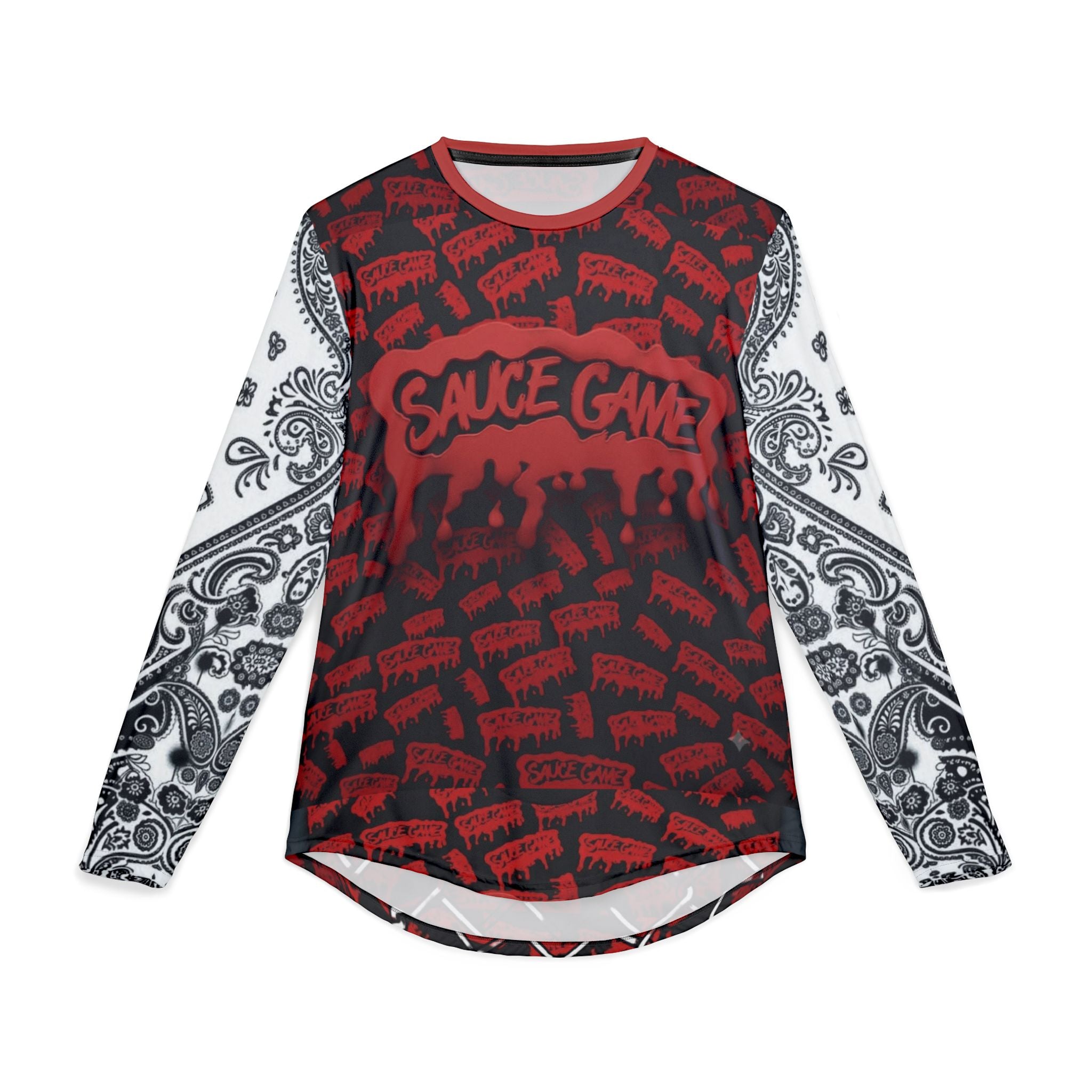 Sauce Game Bandana Sleeve Long Sleeve Shirt — Men's UV Protection Fishing & Streetwear Top