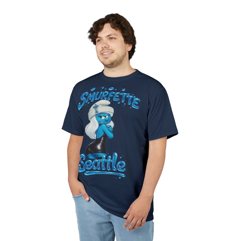 Smurfette Seattle Tee — Retro Cartoon City Graphic Shirt