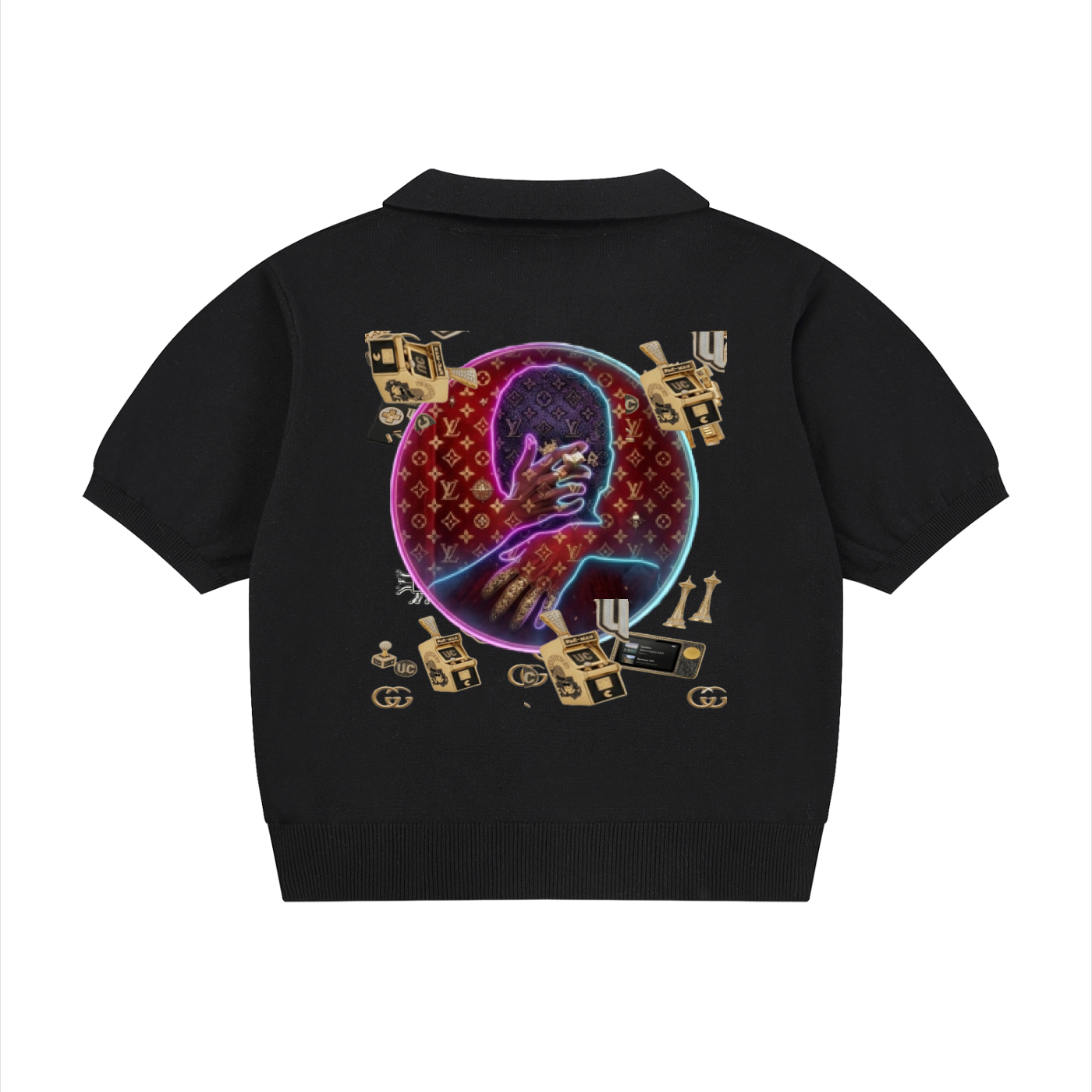 Women’s Knit Cotton Polo Shirt kiss