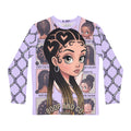 Long Sleeve Shirt — Boop & Co. Black Hair Styles Graphic All-Over Print