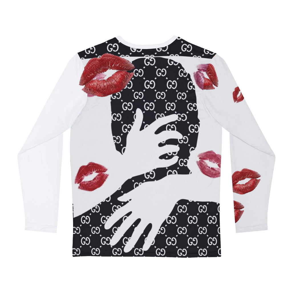 Men's Graphic Long Sleeve Shirt — Kiss Print Silhouette AOP