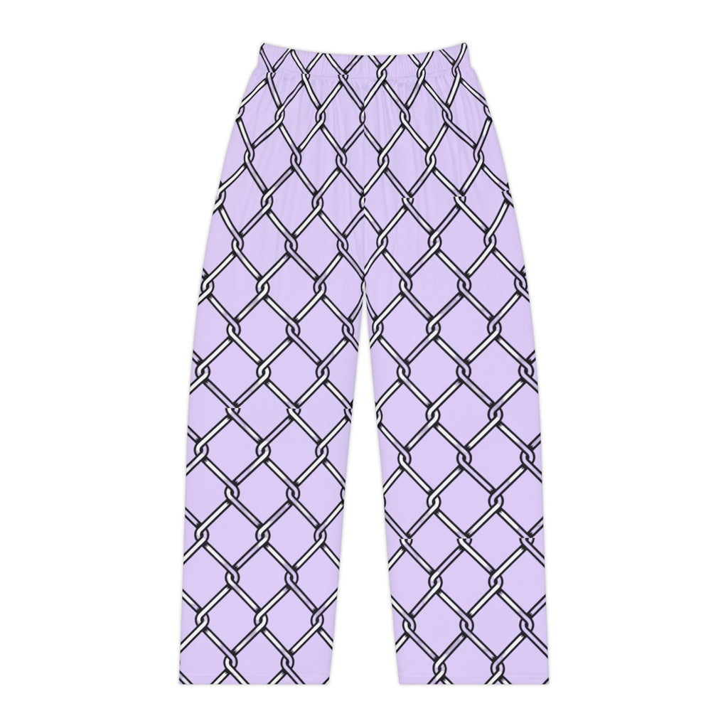 Lavender Chain-Link Women’s Pajama Pants — Cozy All-Over Print Lounge Trousers