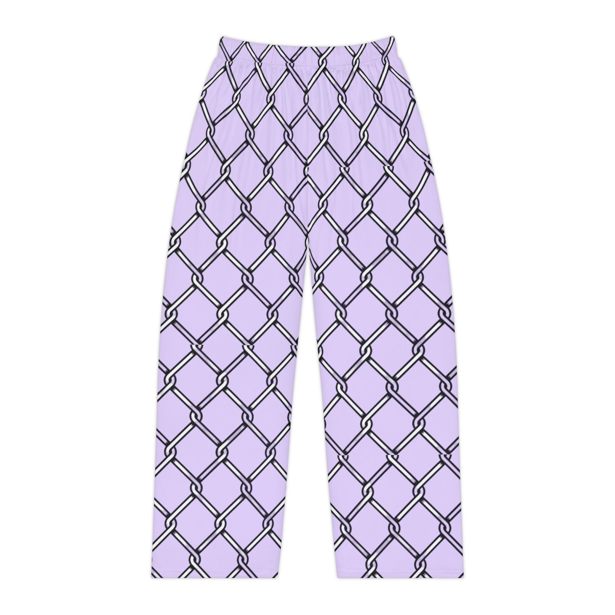 Lavender Chain-Link Women’s Pajama Pants — Cozy All-Over Print Lounge Trousers