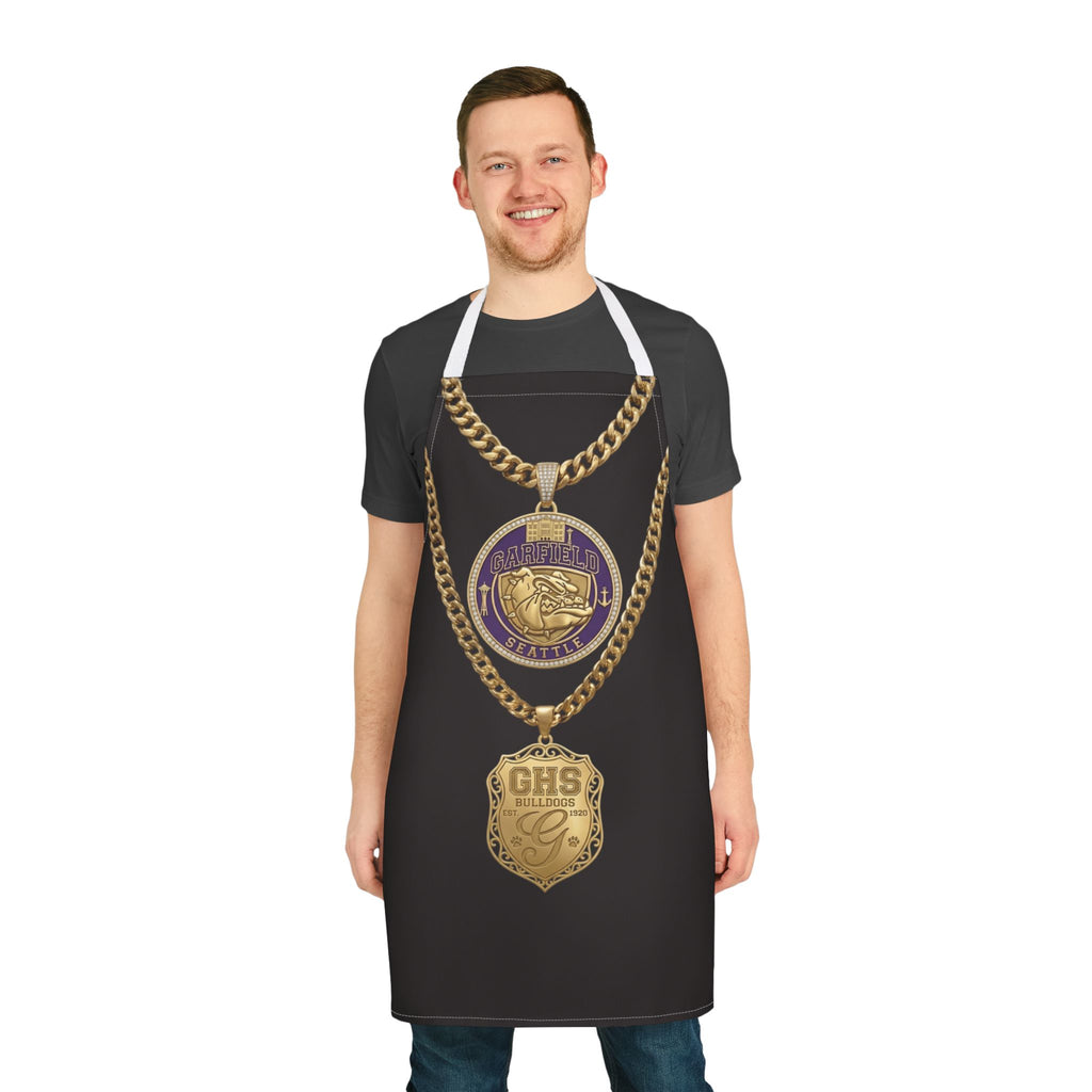 Apron — Gold Chain Medallion & GHS Shield Graphic Apron