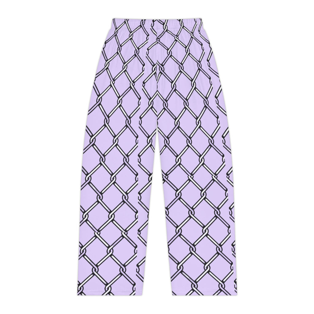 Lavender Chain-Link Women’s Pajama Pants — Cozy All-Over Print Lounge Trousers