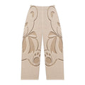 Teddy Bear Print Pajama Pants — Cozy Beige AOP Loungewear