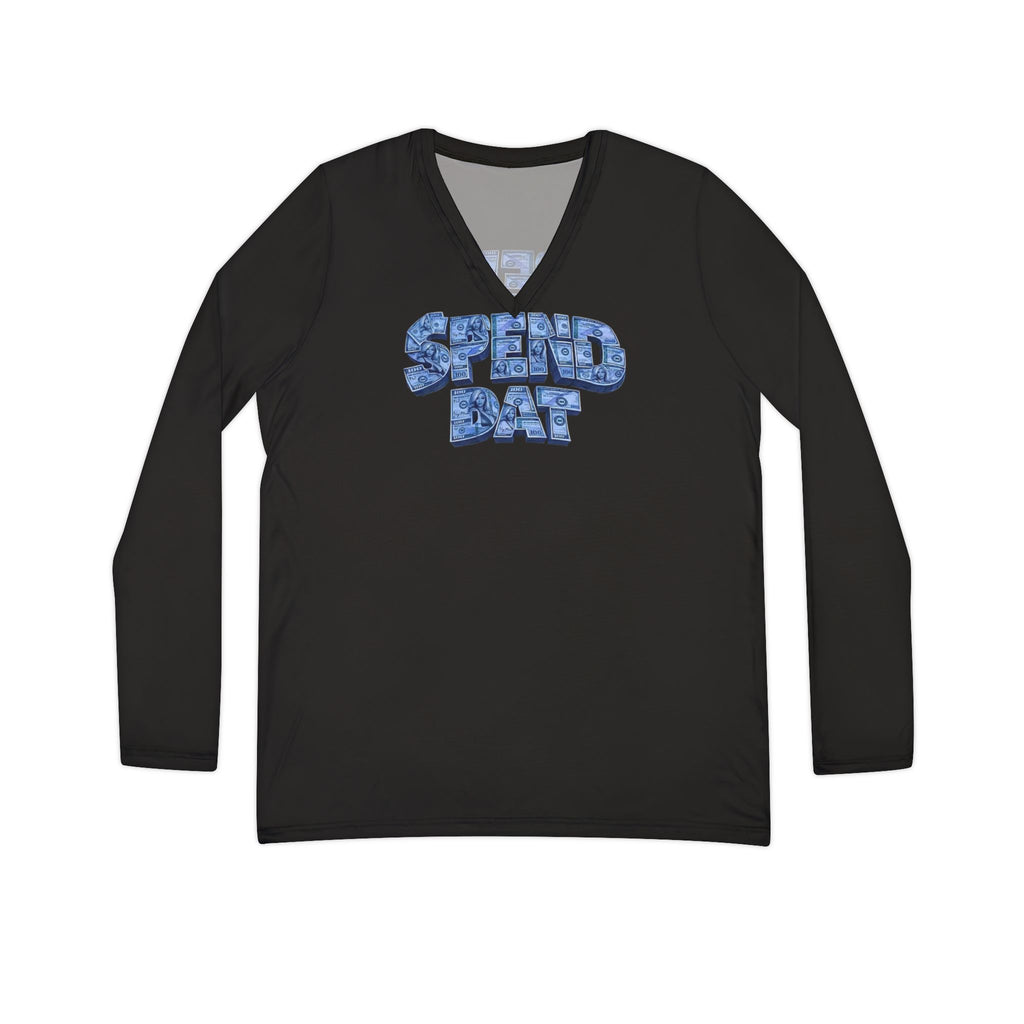 'Spend Day' Women's V-Neck Long Sleeve ShirT
