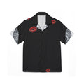 Hawaiian Camp Shirt — Smoky Portrait & Chain-Link Graphic
