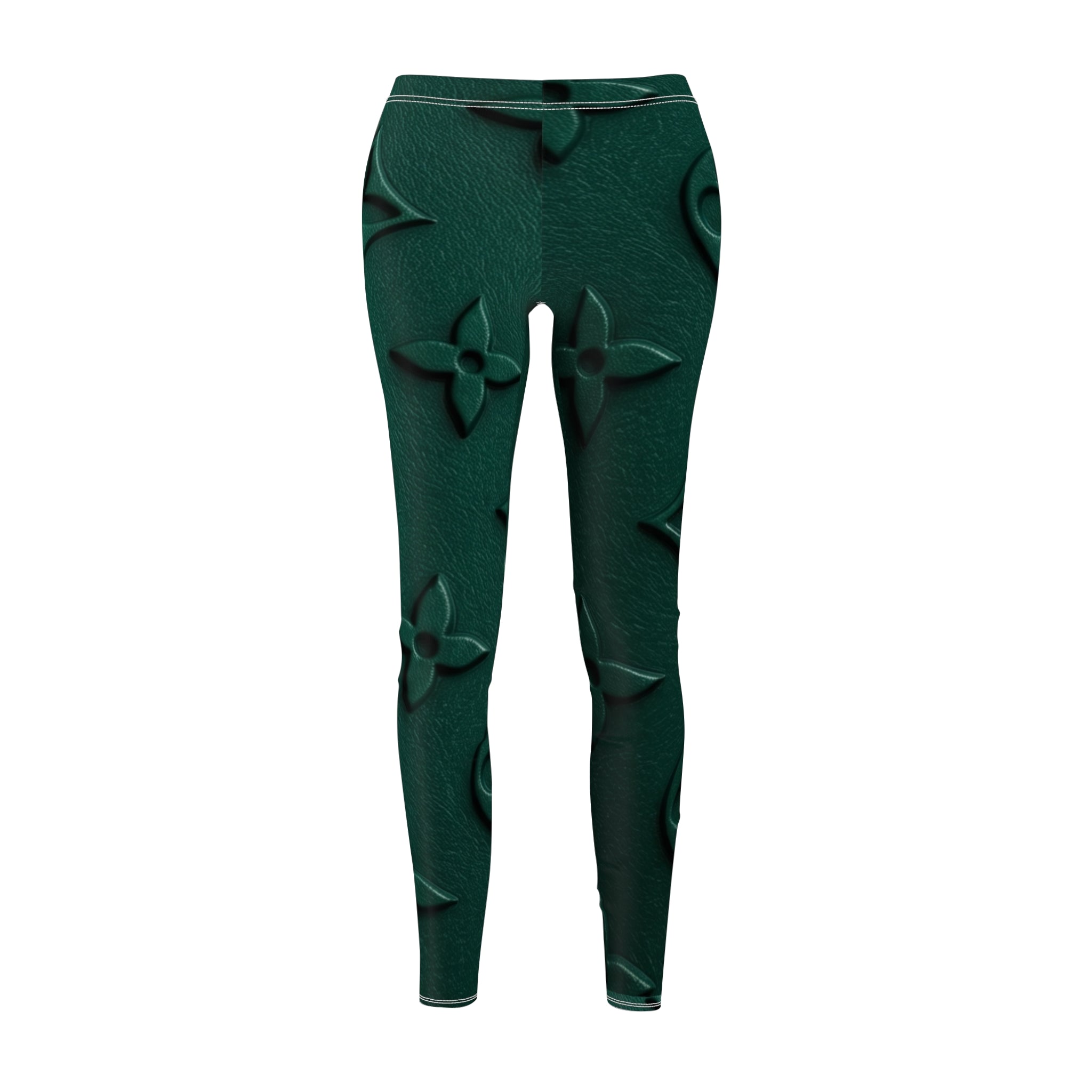 Emerald Monogram Embossed Leggings