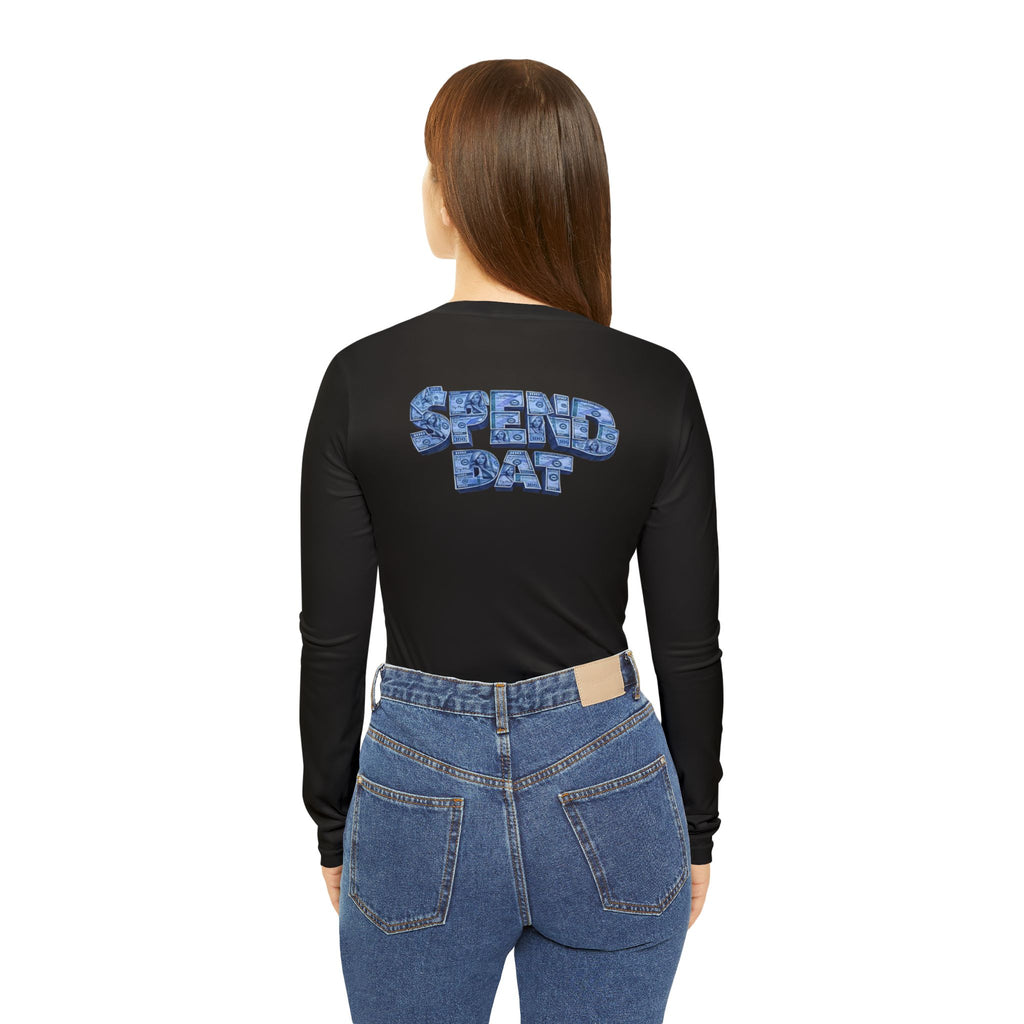 'Spend Day' Women's V-Neck Long Sleeve ShirT