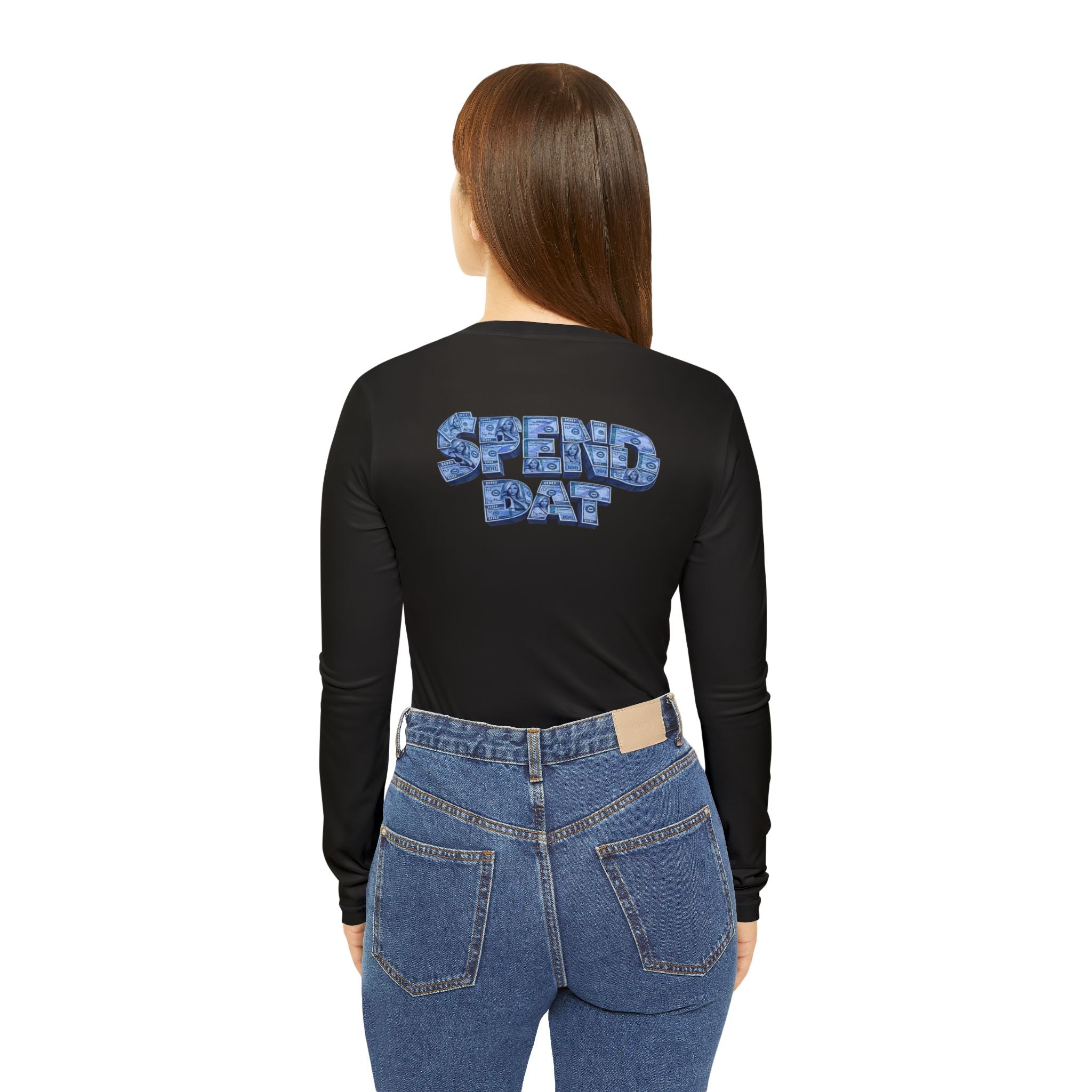 'Spend Day' Women's V-Neck Long Sleeve ShirT