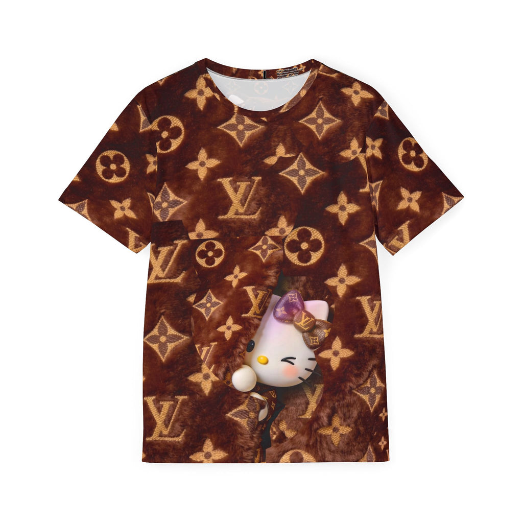 Graphic Sports Jersey — Luxe Monogram & Playful Kitty All-Over Print