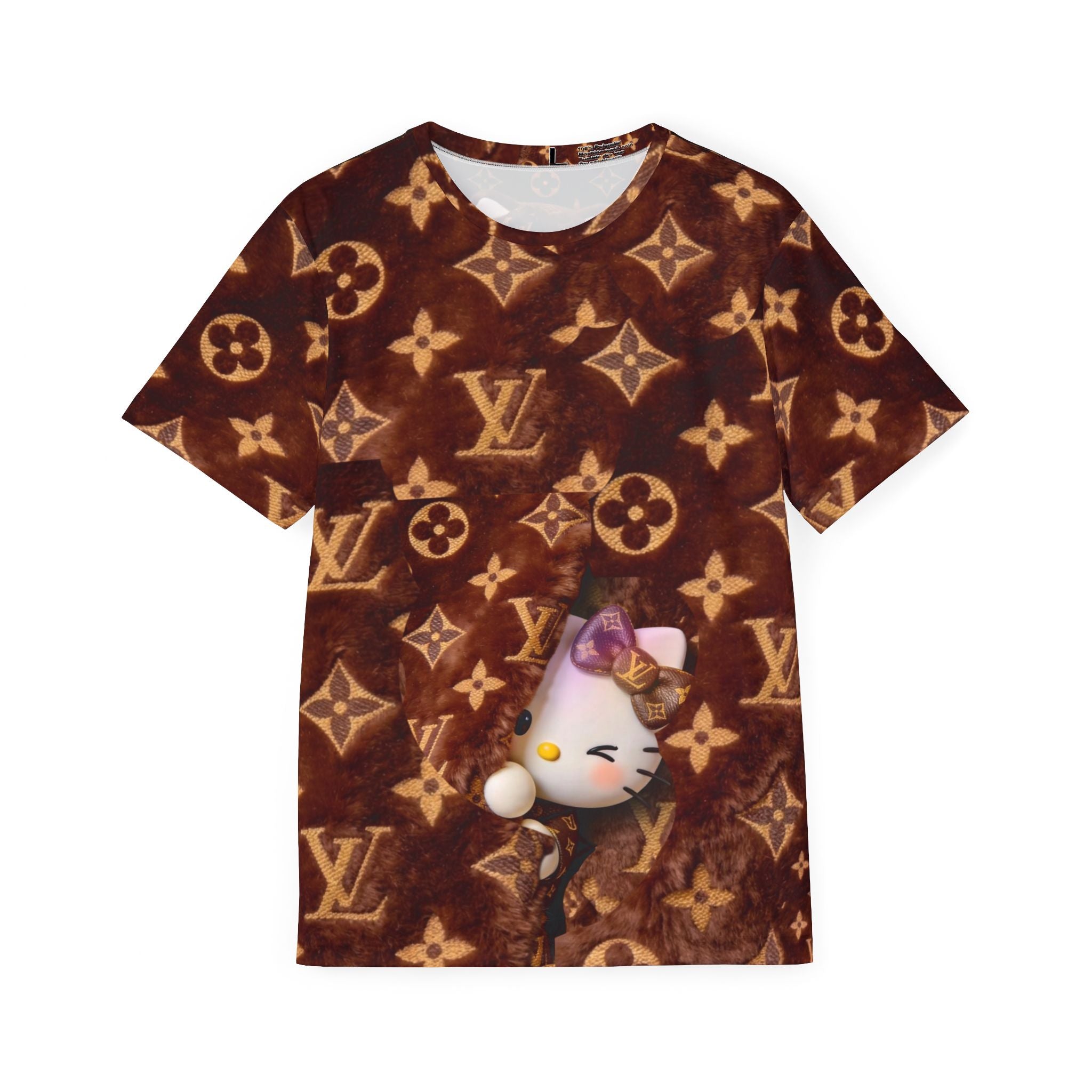 Graphic Sports Jersey — Luxe Monogram & Playful Kitty All-Over Print