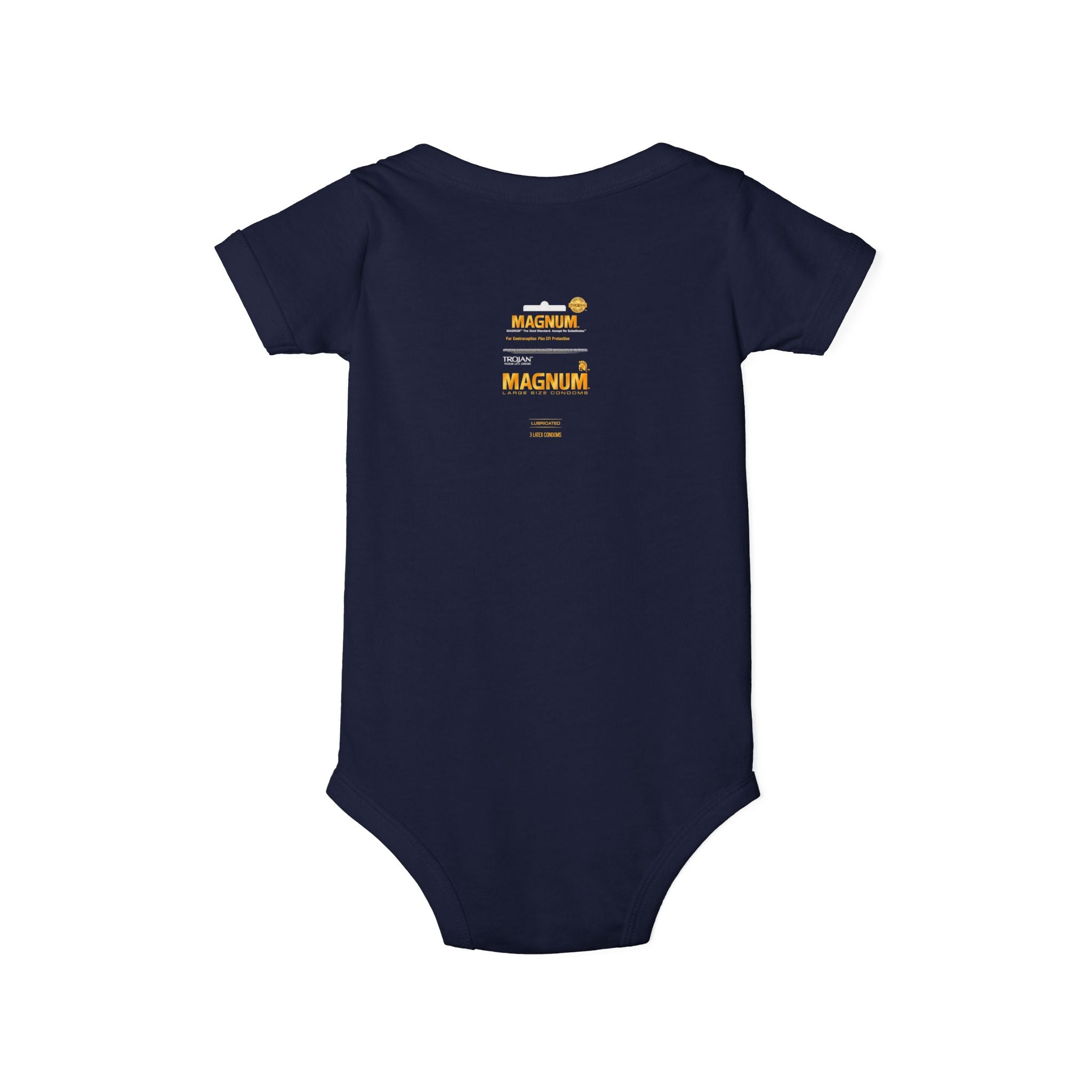 Infant One-Piece Bodysuit — 'Magnum' Crown Baby Romper (White)