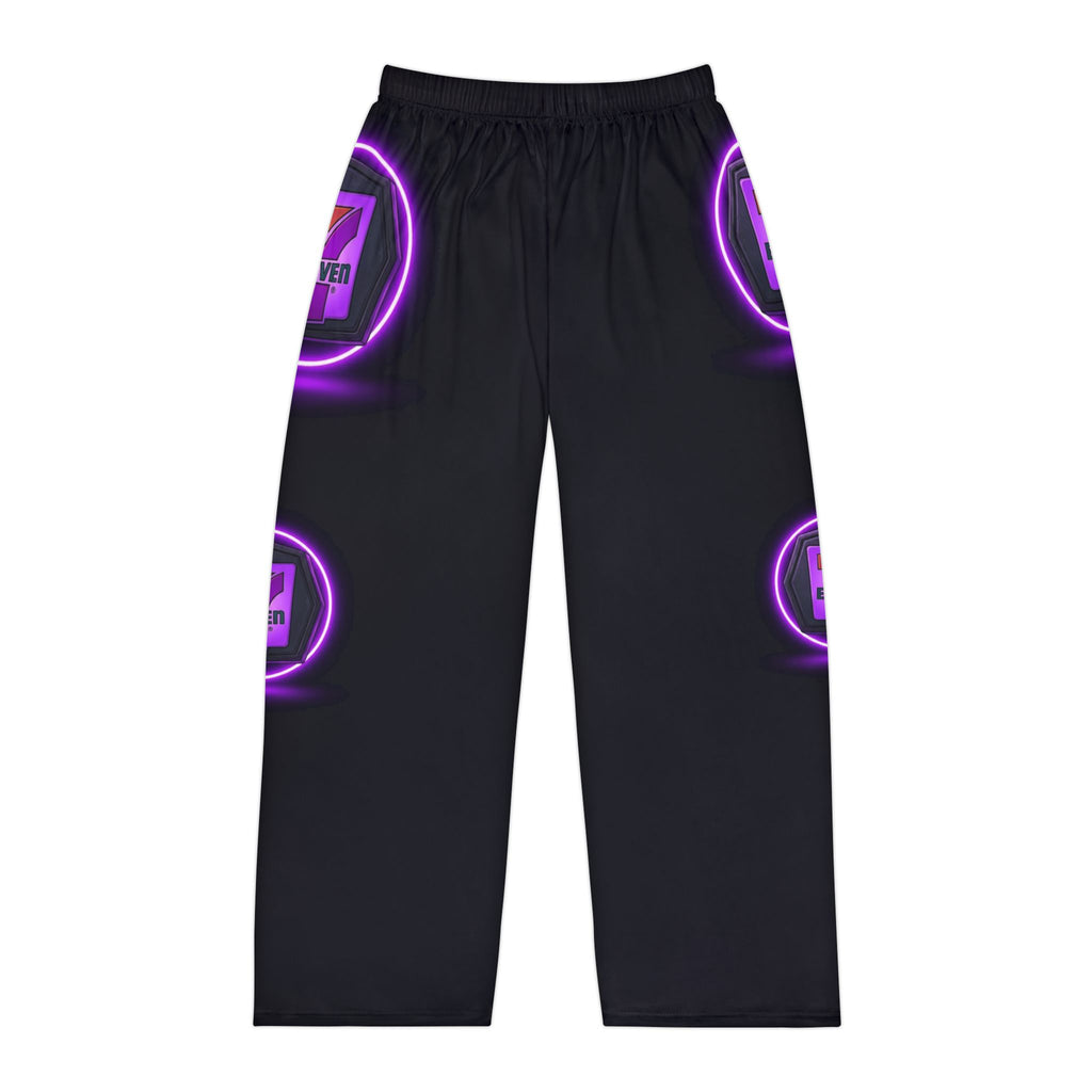 Neon Retro Pajama Pants — 7-Eleven Logo All-Over Print Lounge Pants