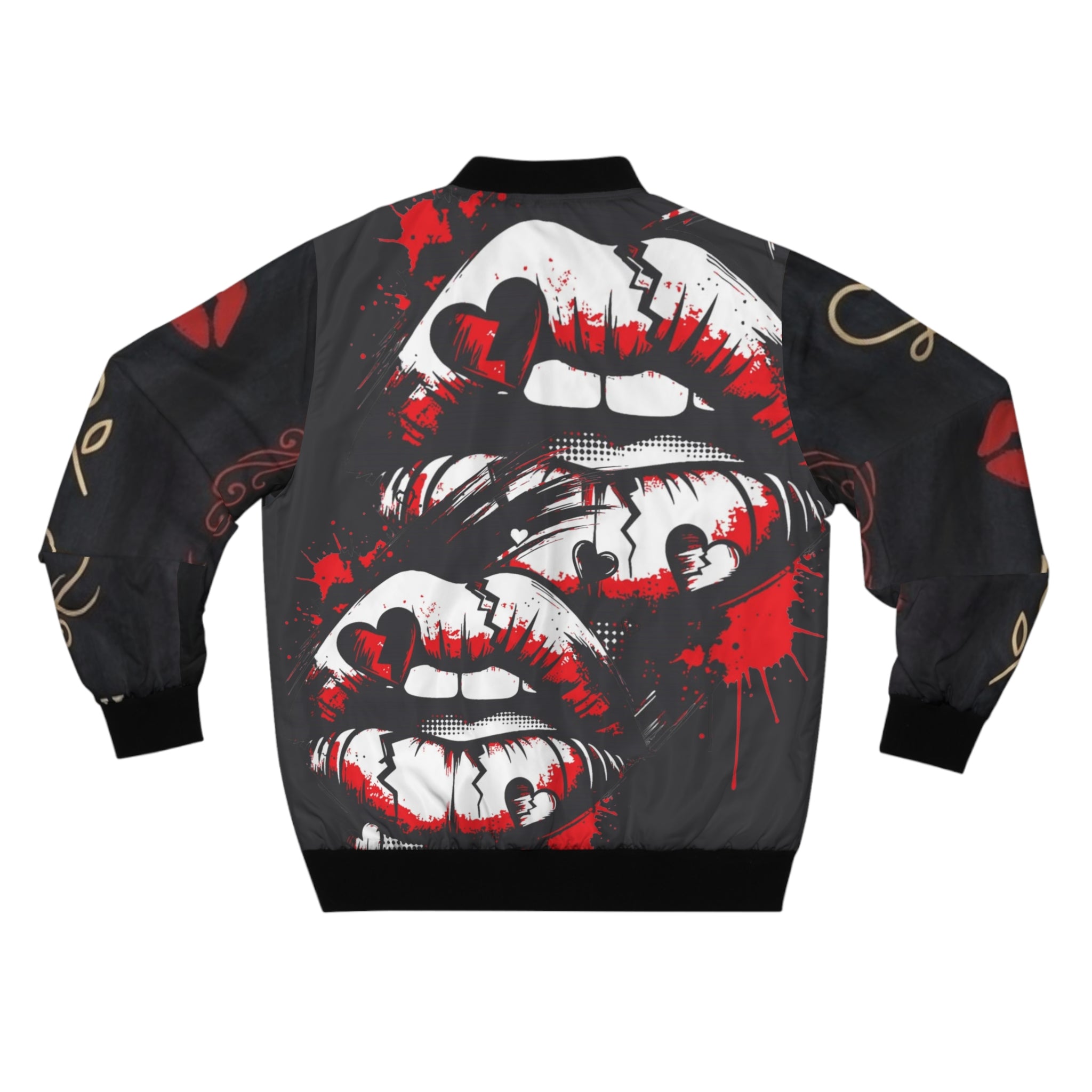 Betty Boop XOXO Graphic Bomber Jacket — Retro Pinup Kiss Design