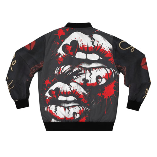 Betty Boop XOXO Graphic Bomber Jacket — Retro Pinup Kiss Design