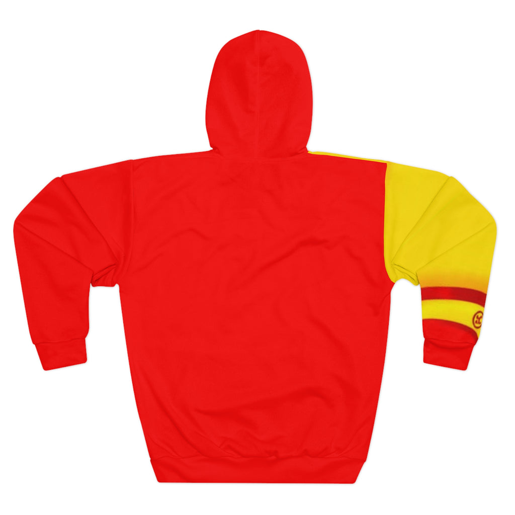 Candy Bar Wrapper Hoodie — Bright Seattle Chocolate Bar All-Over Print