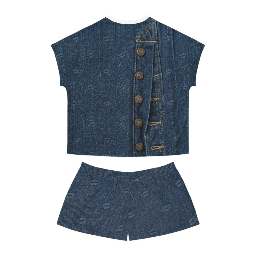 Betty Boop Seattle Hustle Denim-Print Women’s Short Pajama Set
