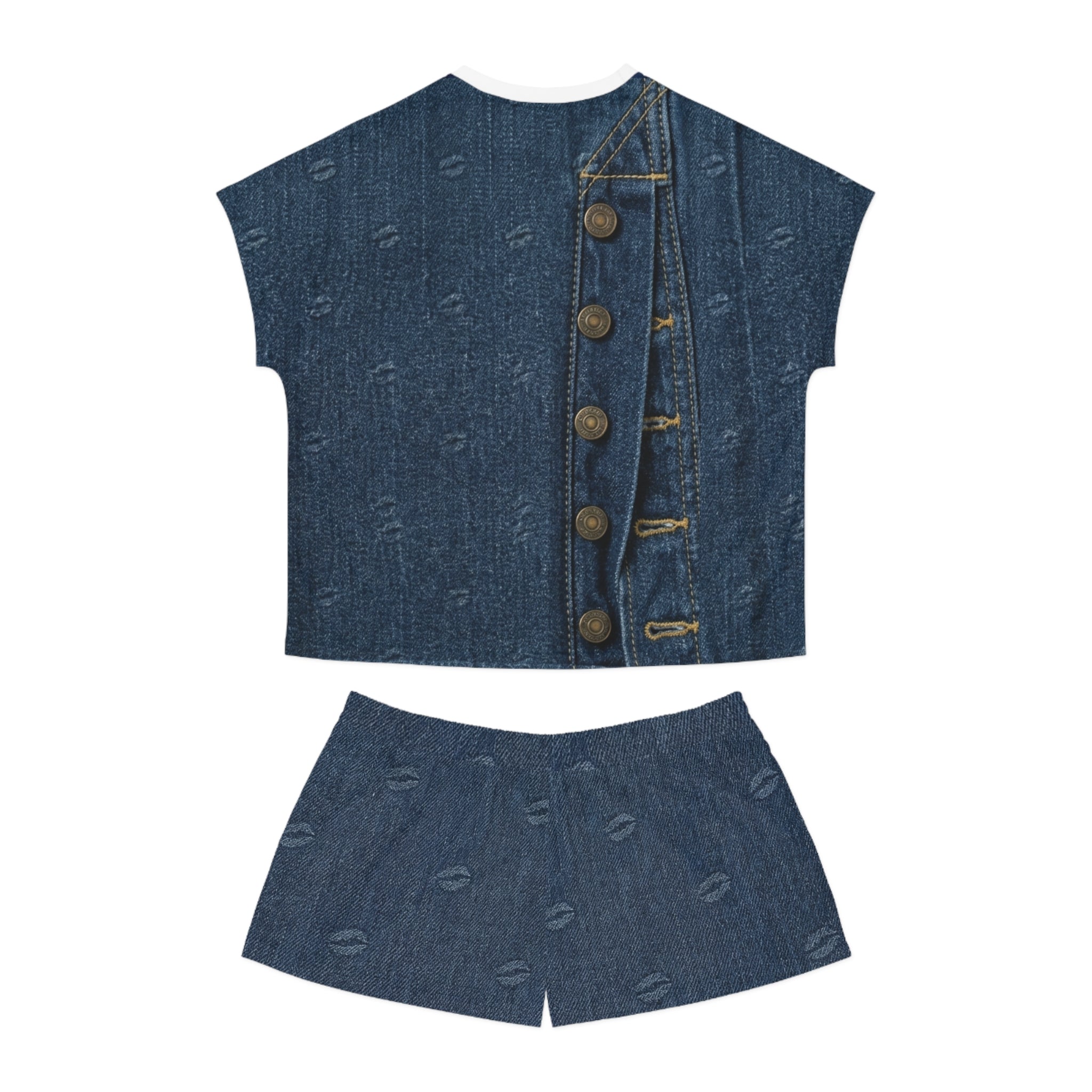 Betty Boop Seattle Hustle Denim-Print Women’s Short Pajama Set