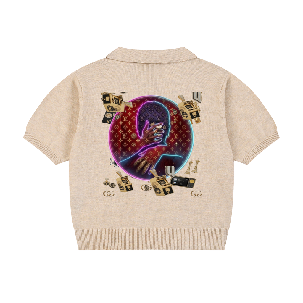 Women’s Knit Cotton Polo Shirt kiss