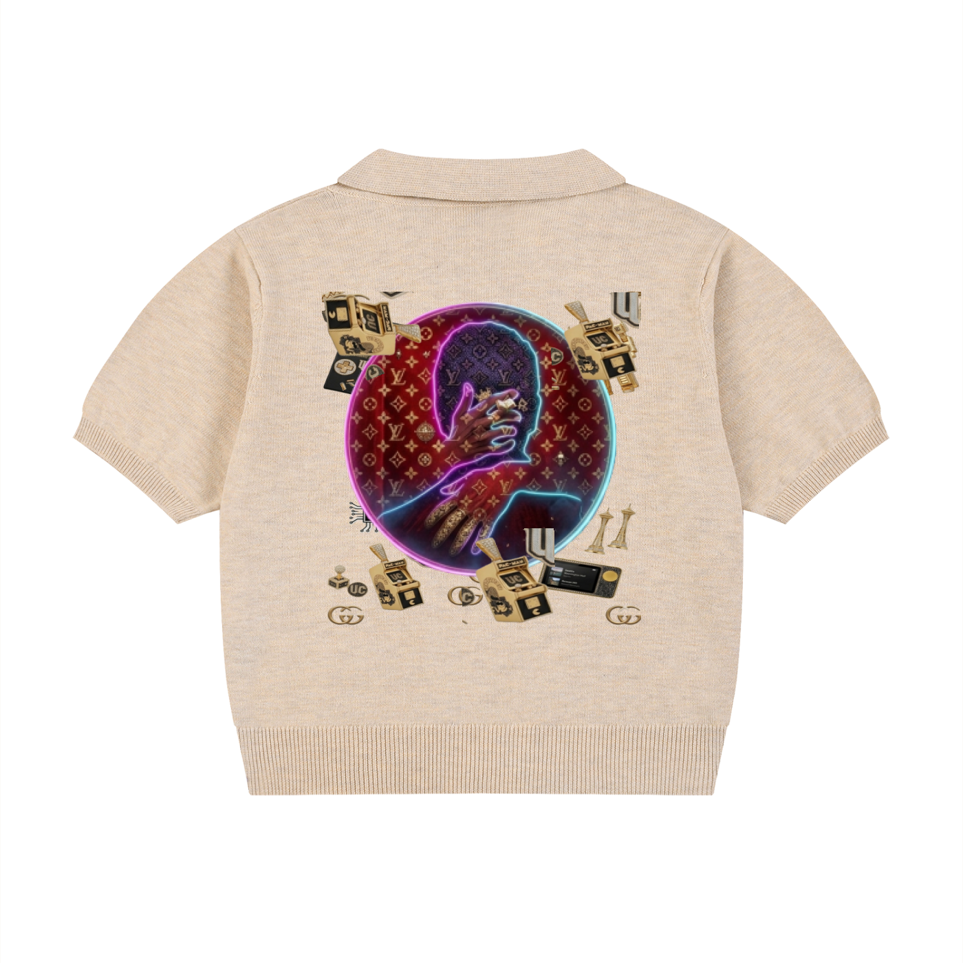 Women’s Knit Cotton Polo Shirt kiss